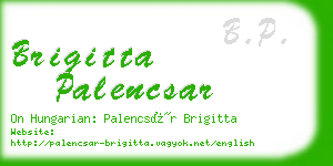 brigitta palencsar business card